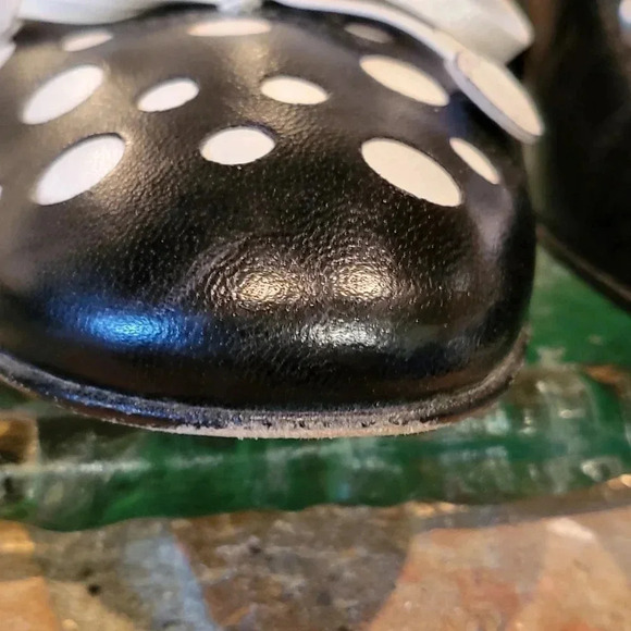 Stuart Weitzman 'Circles' Heels Leather Polka Dot Bow Wmns Sz 7 Narrow 5W630481 - Picture 4 of 13